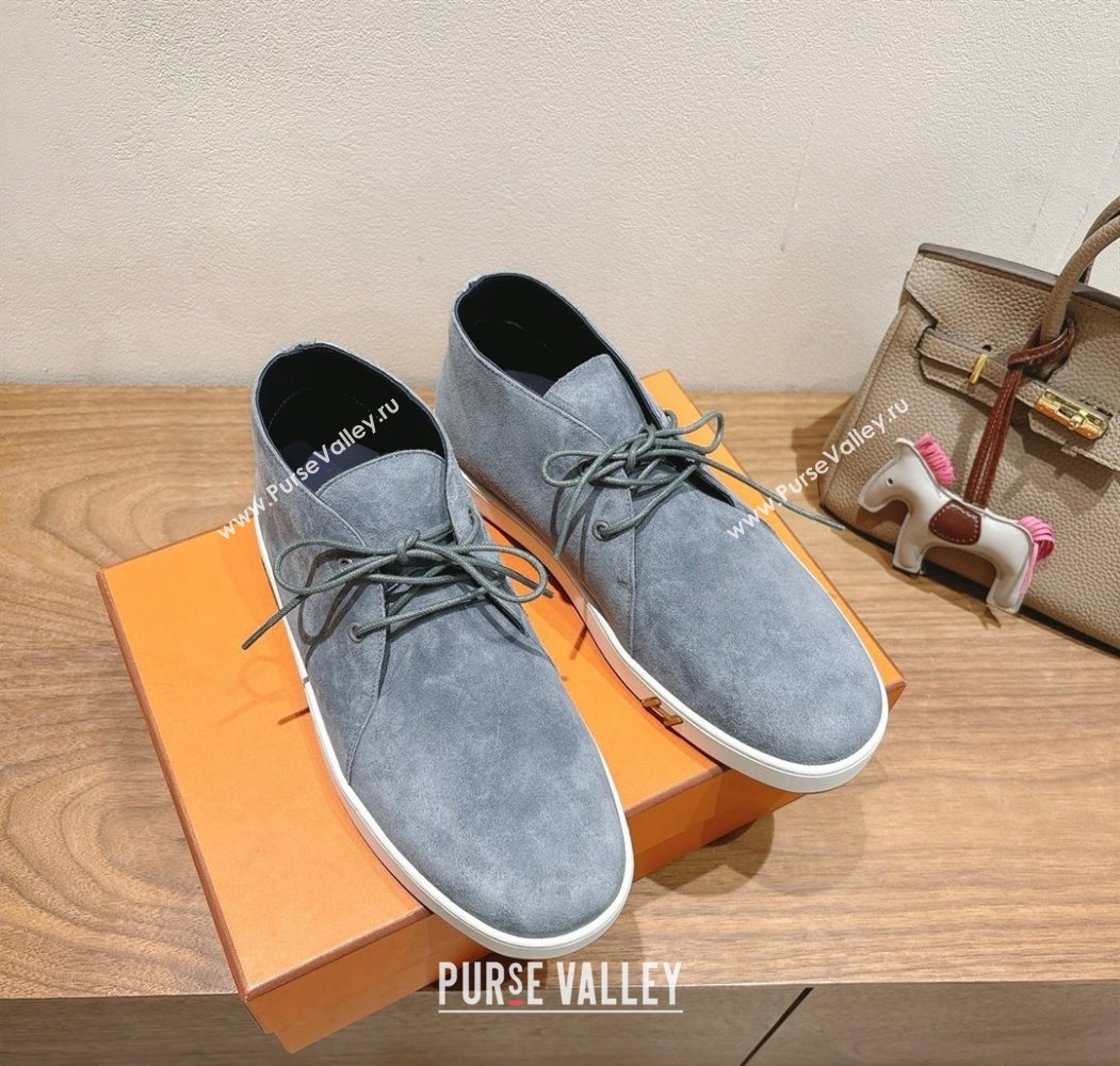 Hermes Klicker Sneakers in Suede Grey 2025 H251921 (XC-250708079)