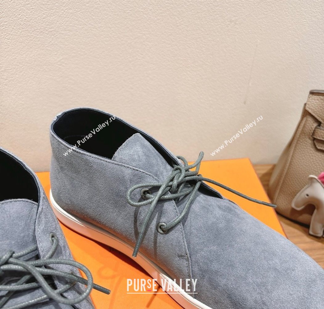 Hermes Klicker Sneakers in Suede Grey 2025 H251921 (XC-250708079)