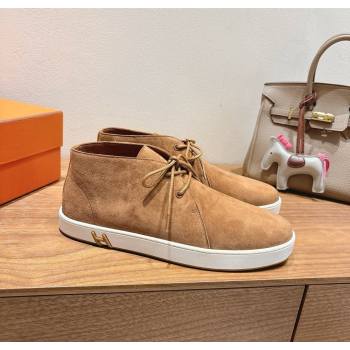 Hermes Klicker Sneakers in Suede Brown 2025 H251921 (XC-250708080)
