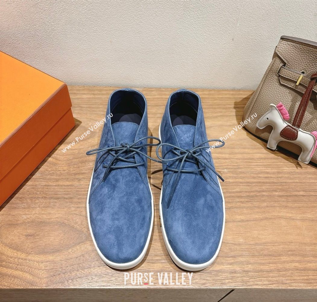 Hermes Klicker Sneakers in Suede Blue 2025 H251921 (XC-250708081)
