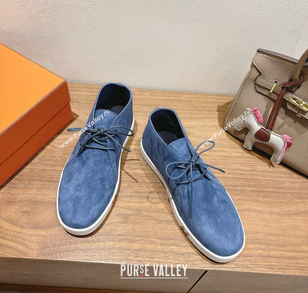 Hermes Klicker Sneakers in Suede Blue 2025 H251921 (XC-250708081)