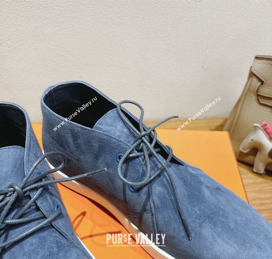 Hermes Klicker Sneakers in Suede Blue 2025 H251921 (XC-250708081)