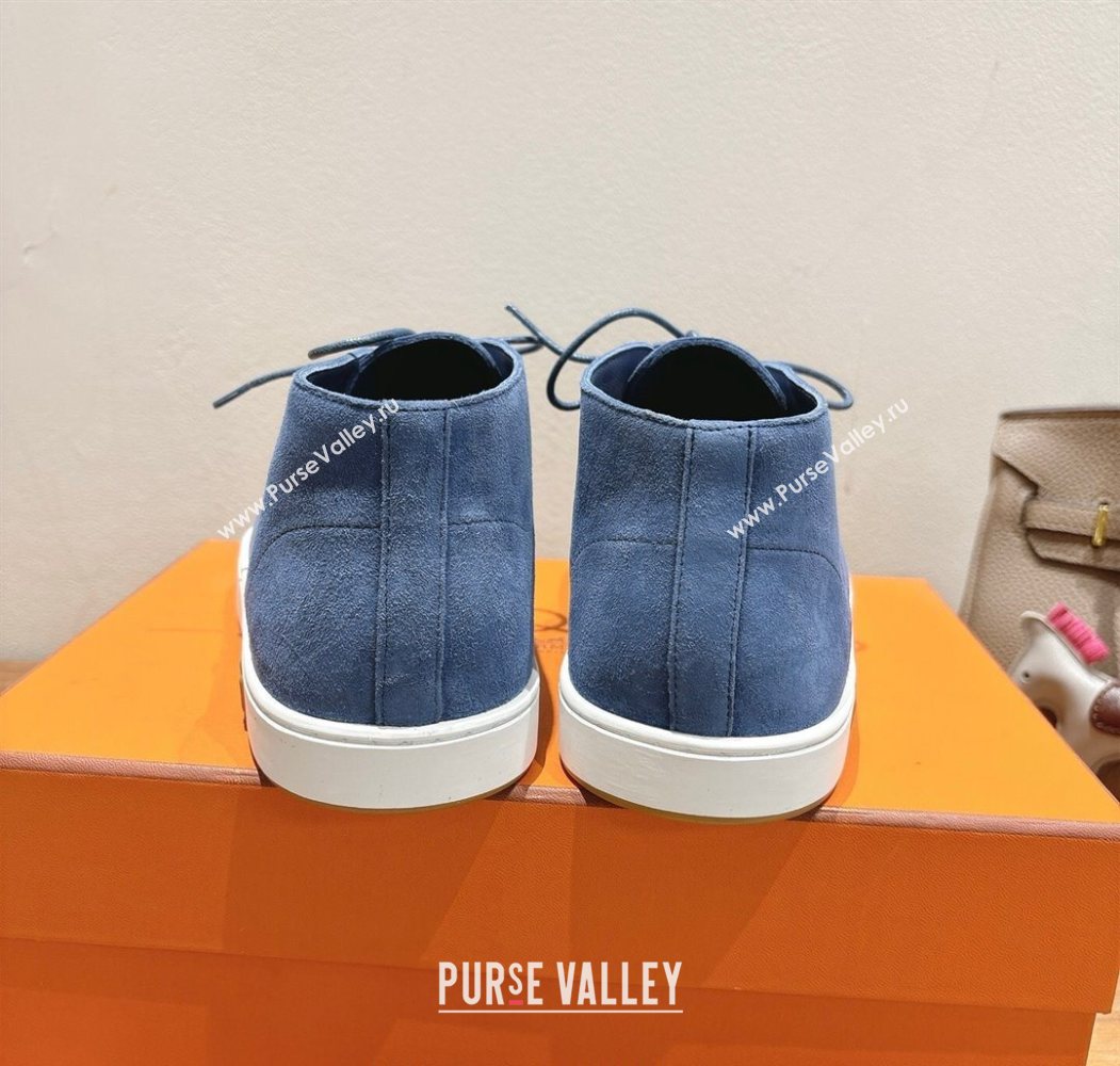 Hermes Klicker Sneakers in Suede Blue 2025 H251921 (XC-250708081)