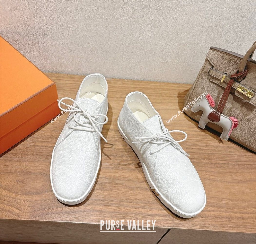 Hermes Klicker Sneakers in Grained Calfskin White 2025 H251921 (XC-250708085)