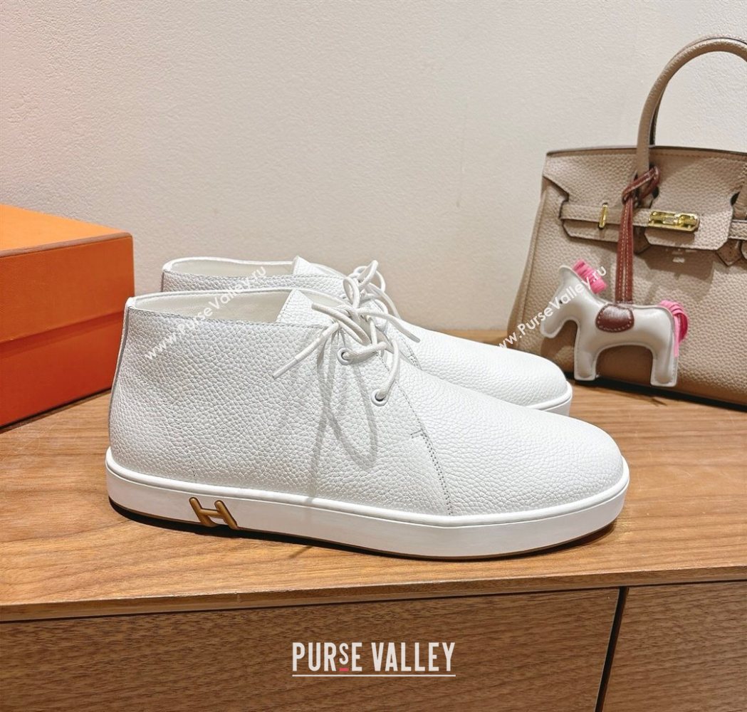 Hermes Klicker Sneakers in Grained Calfskin White 2025 H251921 (XC-250708085)