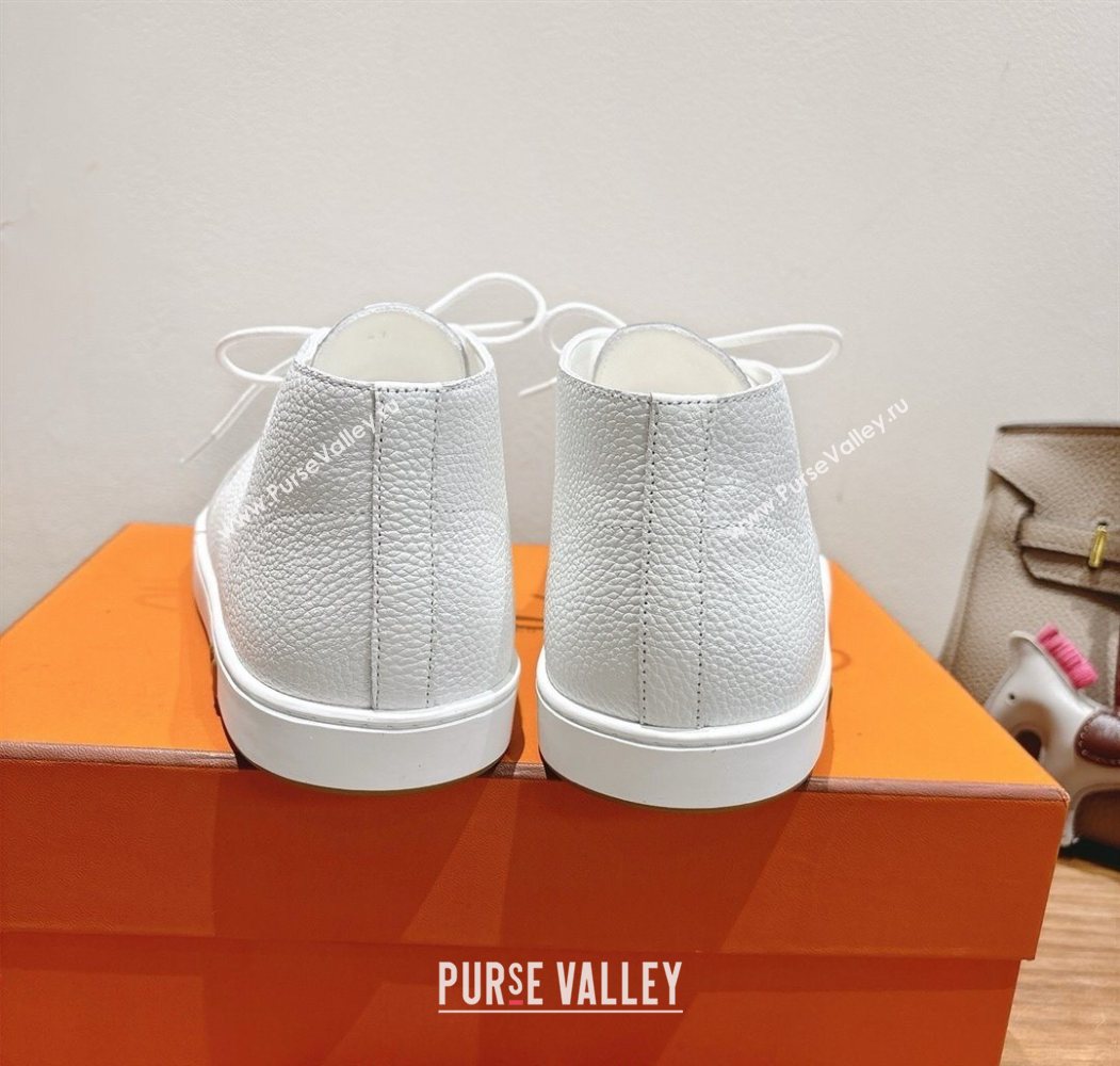 Hermes Klicker Sneakers in Grained Calfskin White 2025 H251921 (XC-250708085)