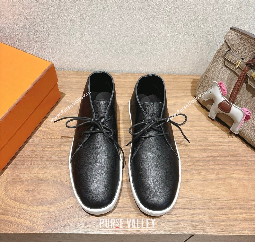 Hermes Klicker Sneakers in Grained Calfskin Black 2025 H251921 (XC-250708086)