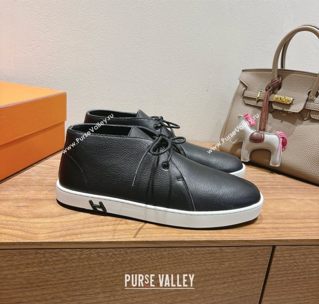 Hermes Klicker Sneakers in Grained Calfskin Black 2025 H251921 (XC-250708086)
