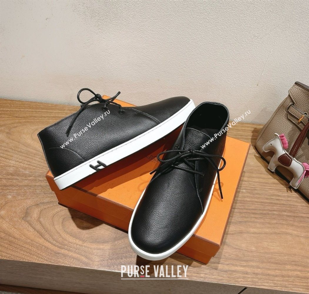 Hermes Klicker Sneakers in Grained Calfskin Black 2025 H251921 (XC-250708086)