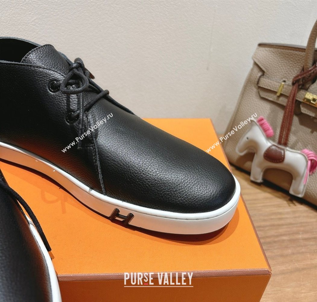 Hermes Klicker Sneakers in Grained Calfskin Black 2025 H251921 (XC-250708086)