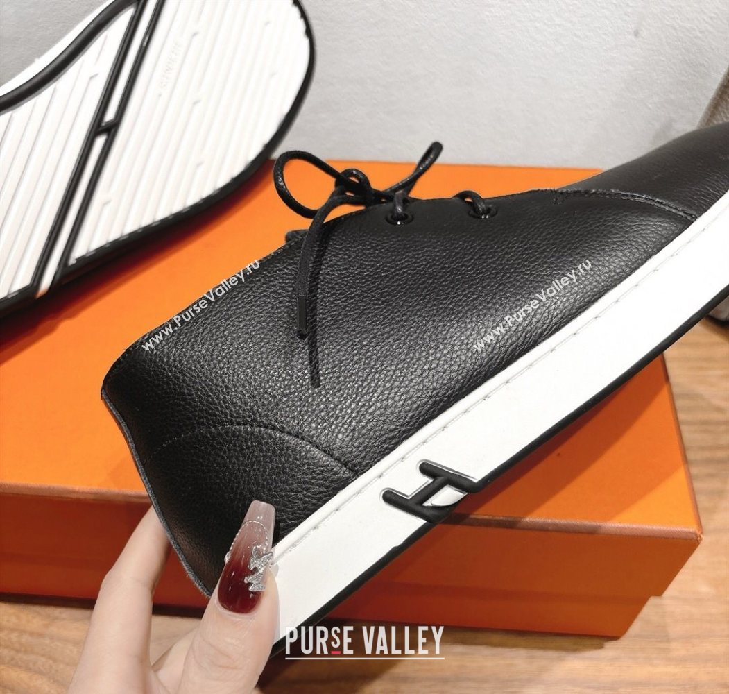 Hermes Klicker Sneakers in Grained Calfskin Black 2025 H251921 (XC-250708086)