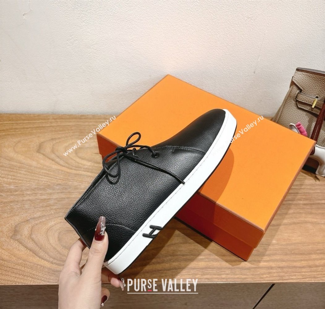 Hermes Klicker Sneakers in Grained Calfskin Black 2025 H251921 (XC-250708086)