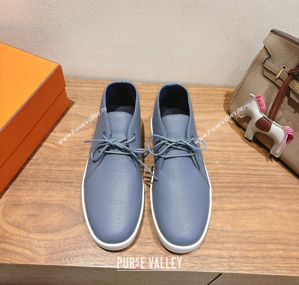 Hermes Klicker Sneakers in Grained Calfskin Blue 2025 H251921 (XC-250708087)