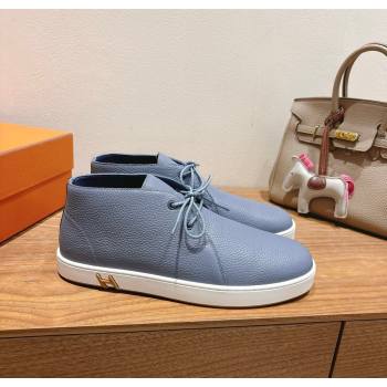 Hermes Klicker Sneakers in Grained Calfskin Blue 2025 H251921 (XC-250708087)