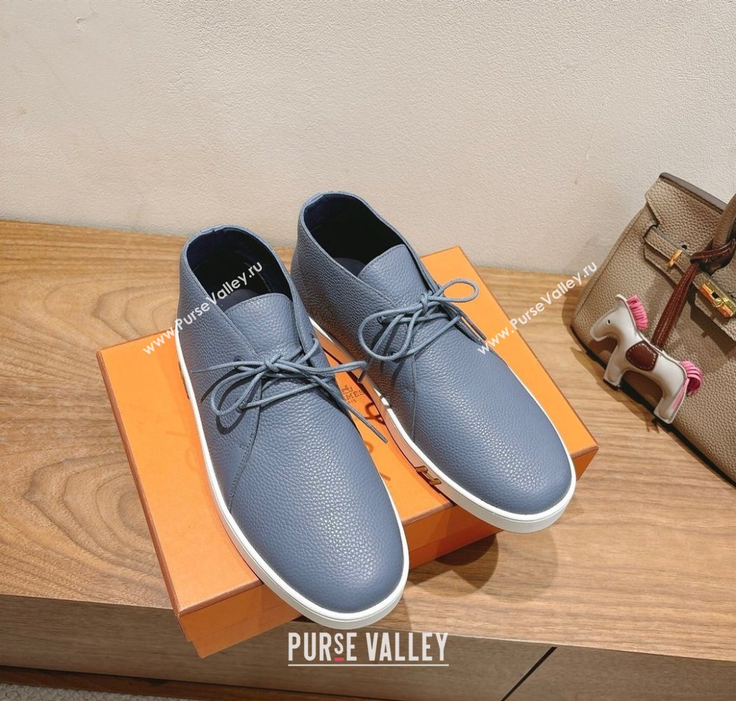 Hermes Klicker Sneakers in Grained Calfskin Blue 2025 H251921 (XC-250708087)