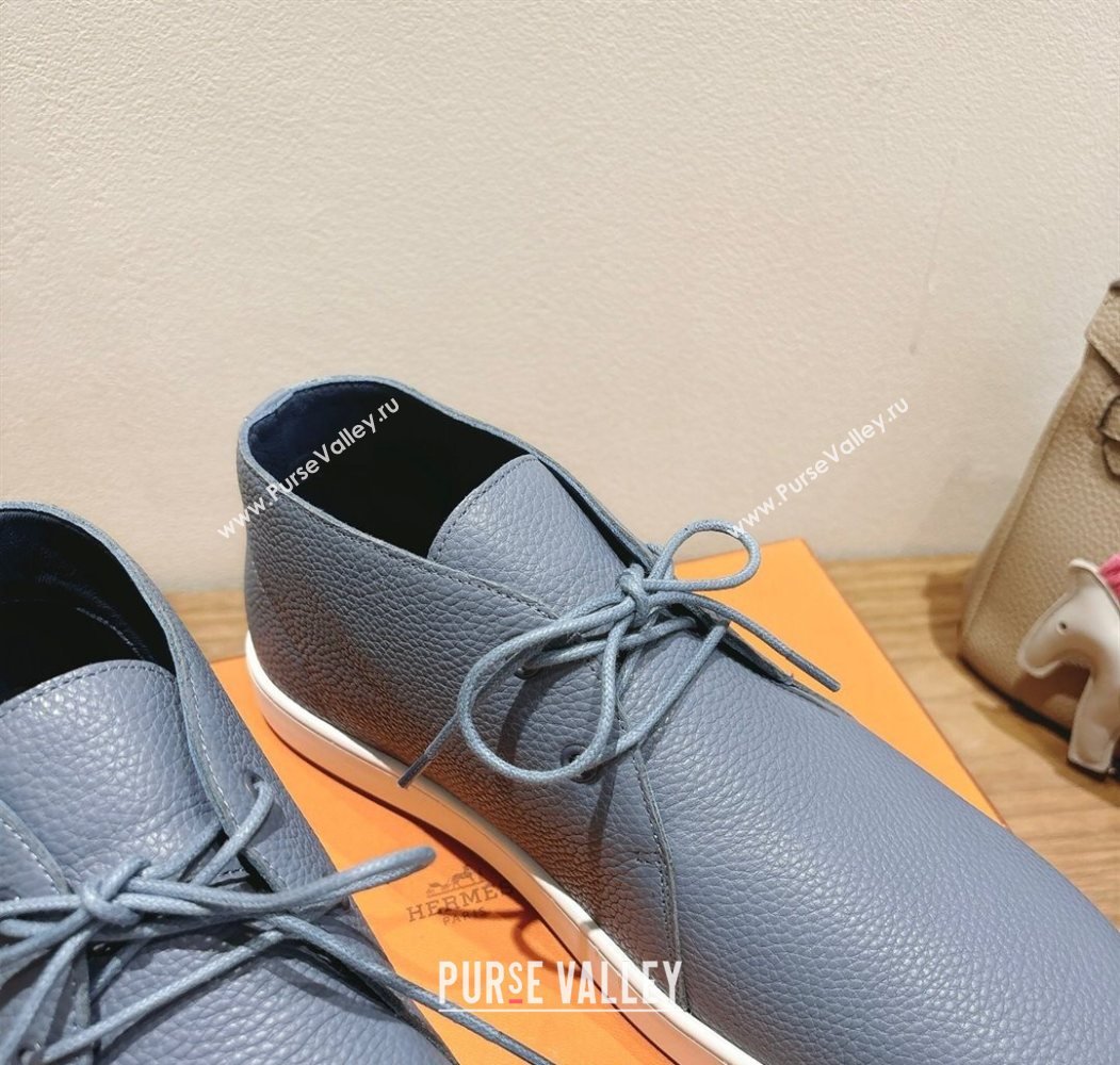 Hermes Klicker Sneakers in Grained Calfskin Blue 2025 H251921 (XC-250708087)