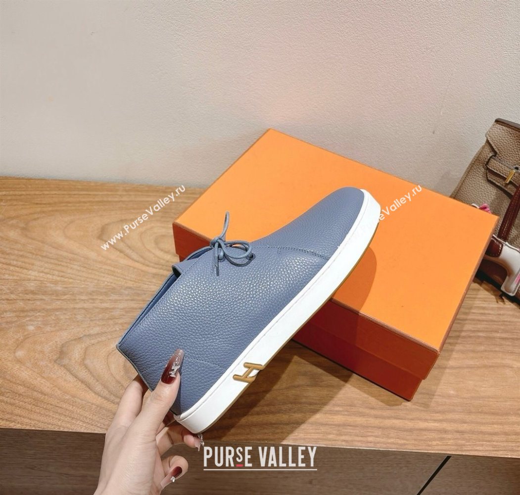 Hermes Klicker Sneakers in Grained Calfskin Blue 2025 H251921 (XC-250708087)