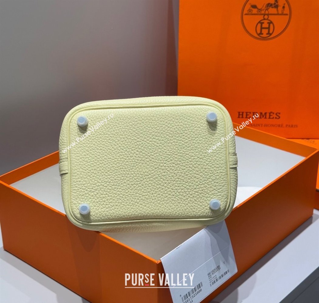 Hermes Picotin Lock Mini Bag 18cm in Togo Calfskin Leather Milton Yellow 2025 (FL-250809001)