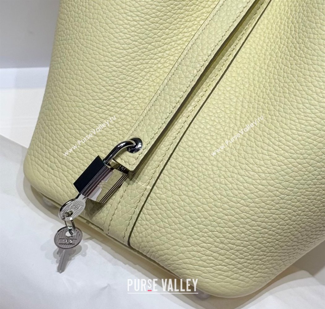 Hermes Picotin Lock Mini Bag 18cm in Togo Calfskin Leather Milton Yellow 2025 (FL-250809001)