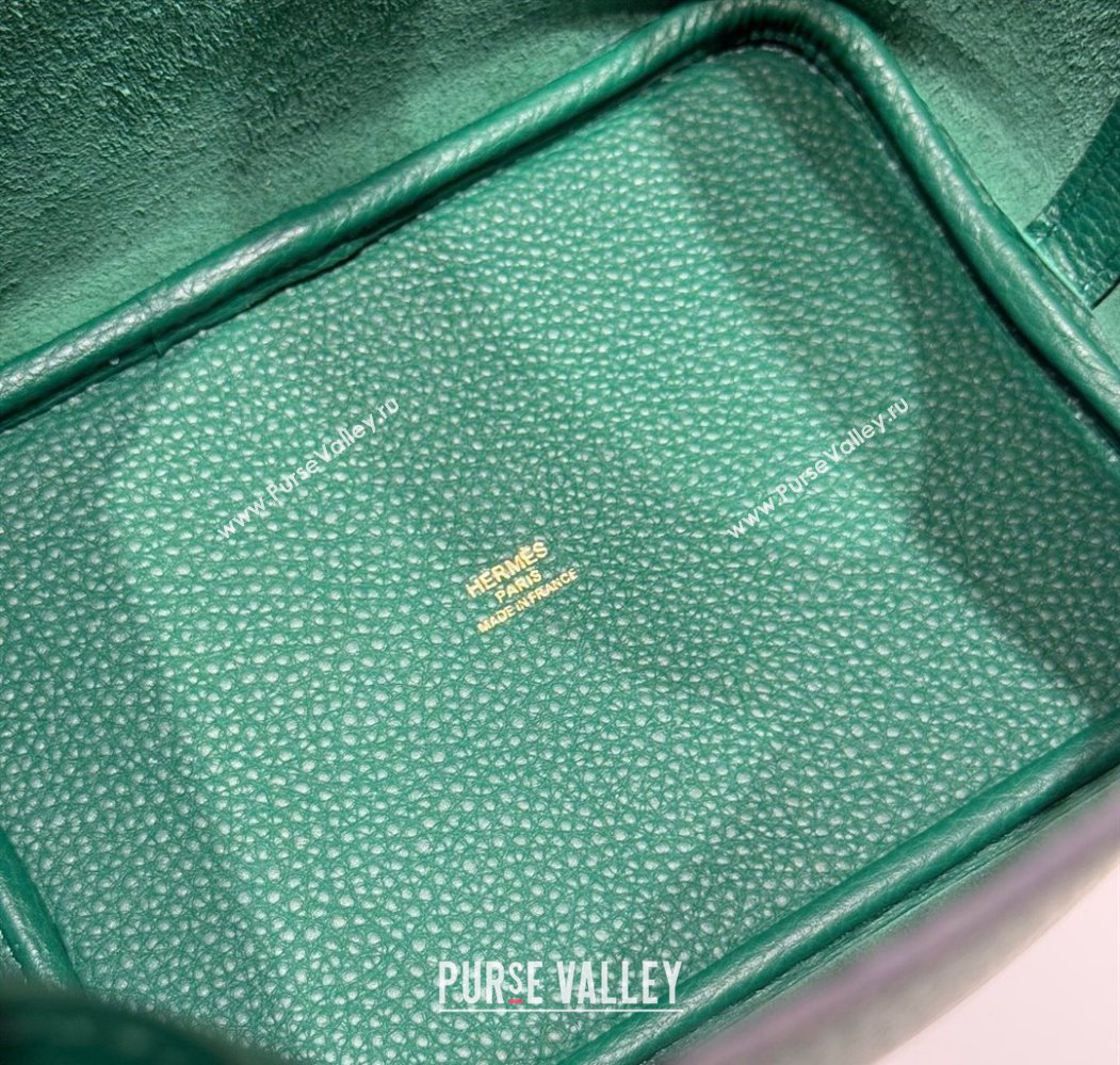 Hermes Picotin Lock Mini Bag 18cm in Togo Calfskin Leather Peacock Green 2025 (FL-250809003)