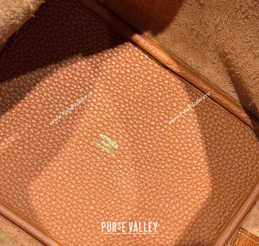 Hermes Picotin Lock Mini Bag 18cm in Togo Calfskin Leather Golden Brown 2025 (FL-250809005)