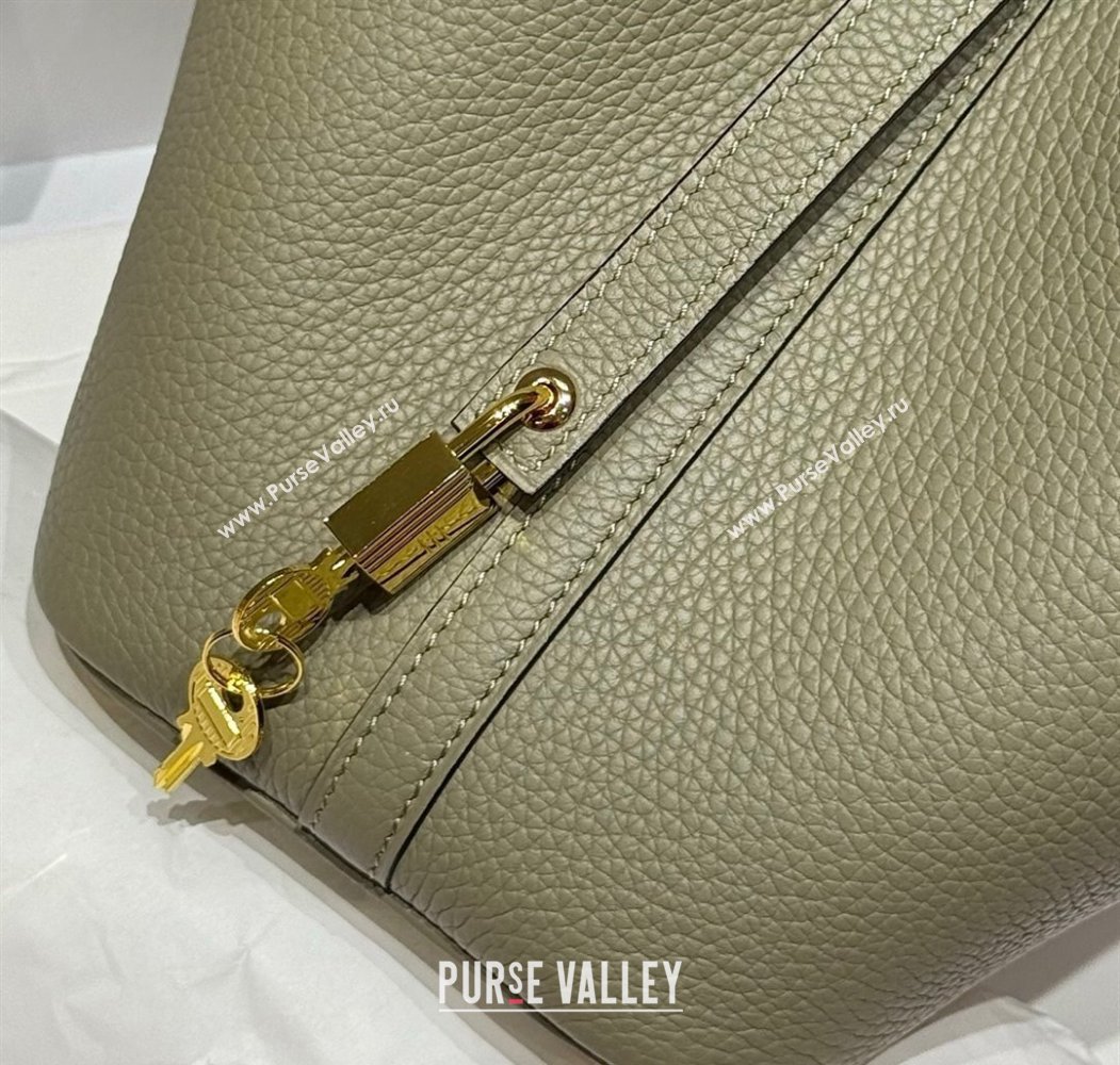 Hermes Picotin Lock Mini Bag 18cm in Togo Calfskin Leather Sage Green 2025 (FL-250809007)