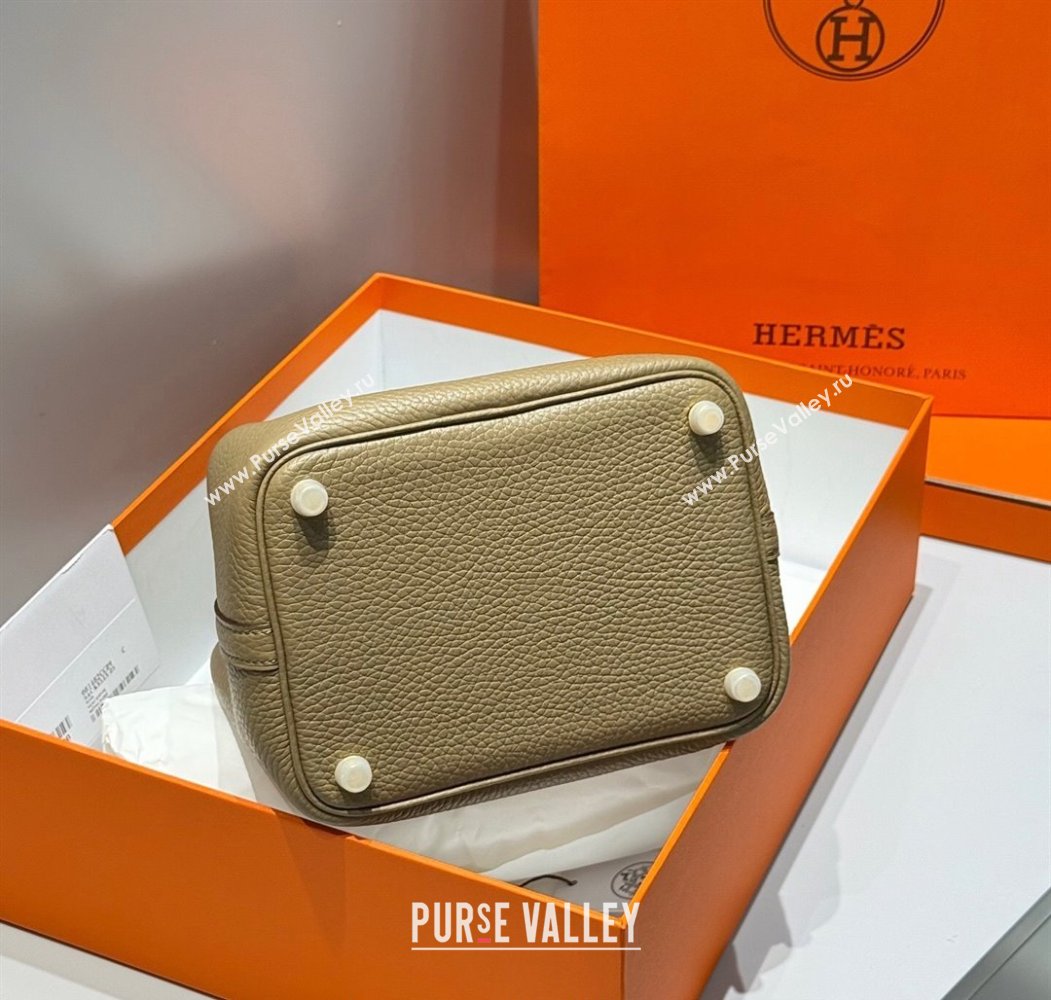 Hermes Picotin Lock Mini Bag 18cm in Togo Calfskin Leather Alpha Beige 2025 (FL-250809008)