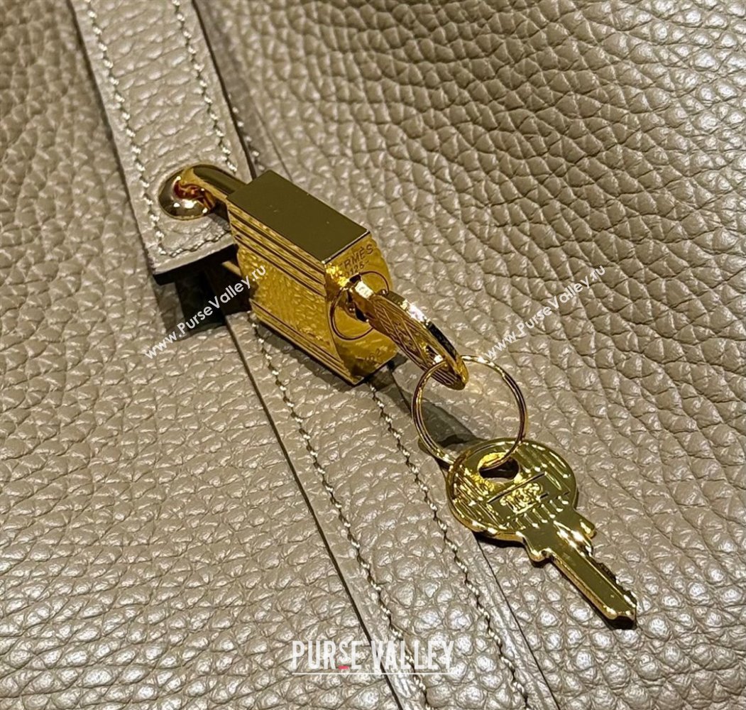 Hermes Picotin Lock Mini Bag 18cm in Togo Calfskin Leather Alpha Beige 2025 (FL-250809008)