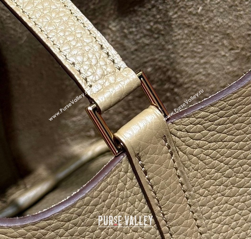 Hermes Picotin Lock Mini Bag 18cm in Togo Calfskin Leather Alpha Beige 2025 (FL-250809008)