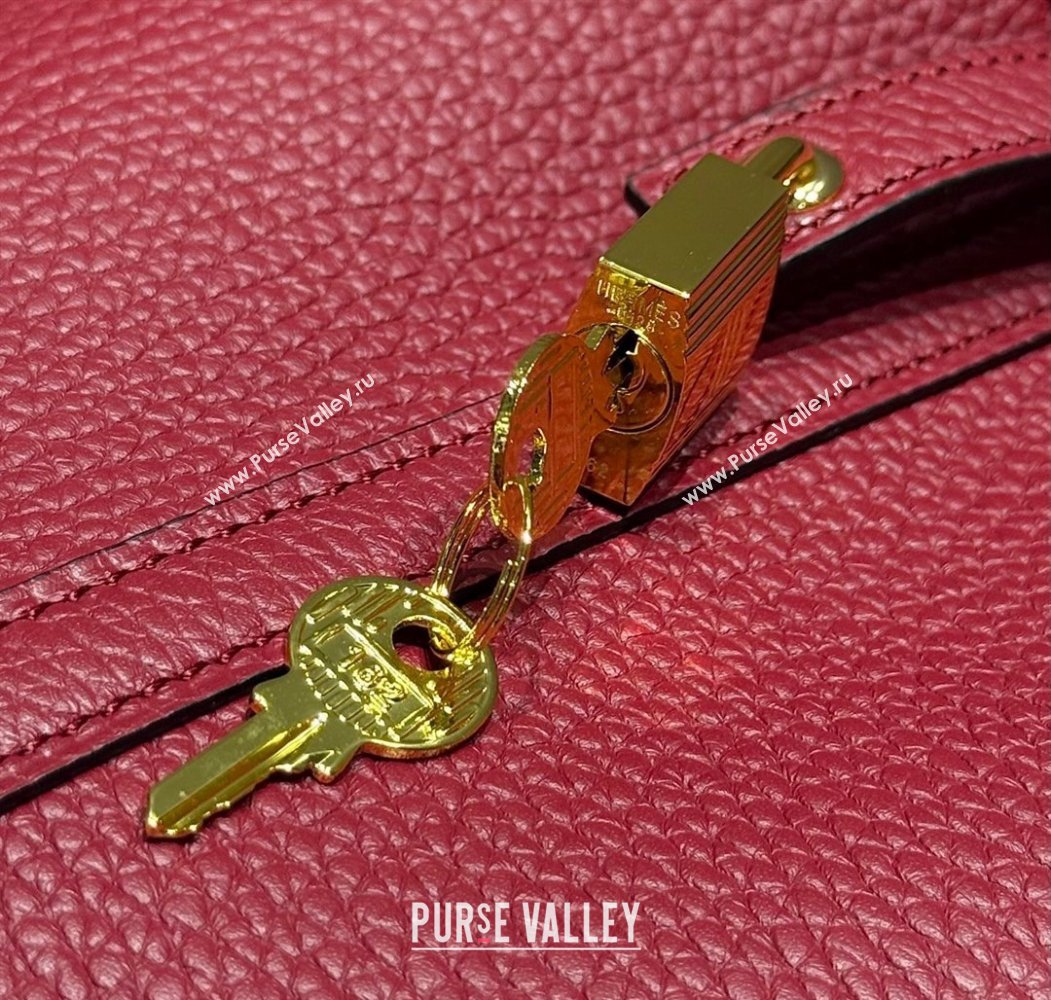 Hermes Picotin Lock Mini Bag 18cm in Togo Calfskin Leather Stone Red 2025 (FL-250809009)