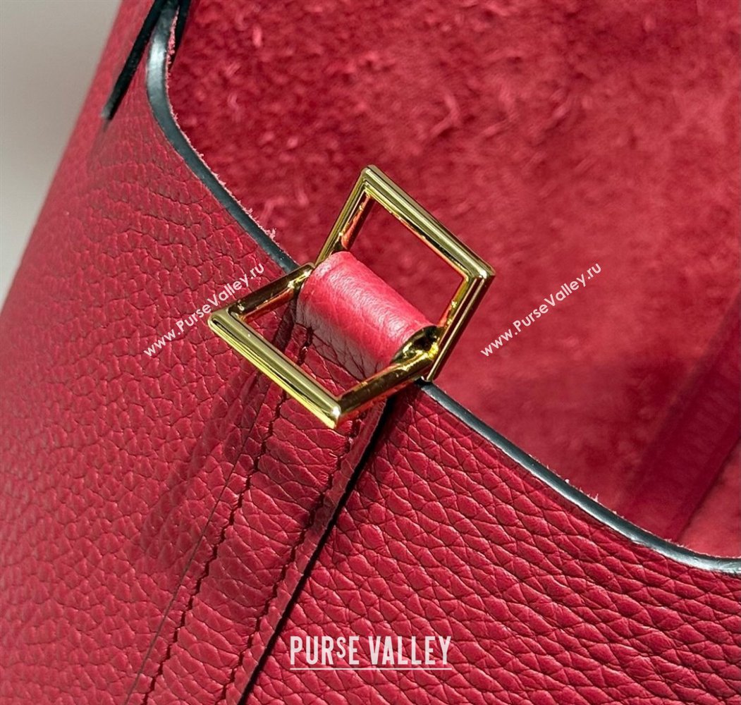 Hermes Picotin Lock Mini Bag 18cm in Togo Calfskin Leather Stone Red 2025 (FL-250809009)