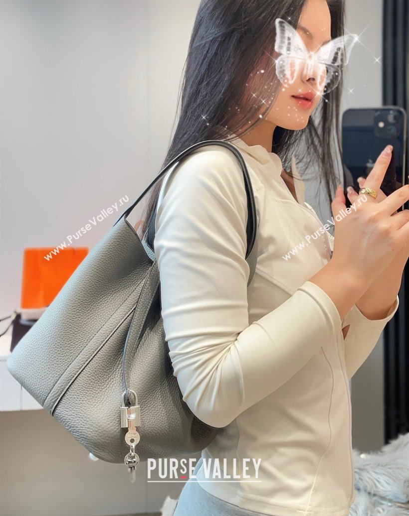 Hermes Picotin Lock Bag 22cm in Togo Calfskin Leather Cloud Grey 2025 (FL-250808149)