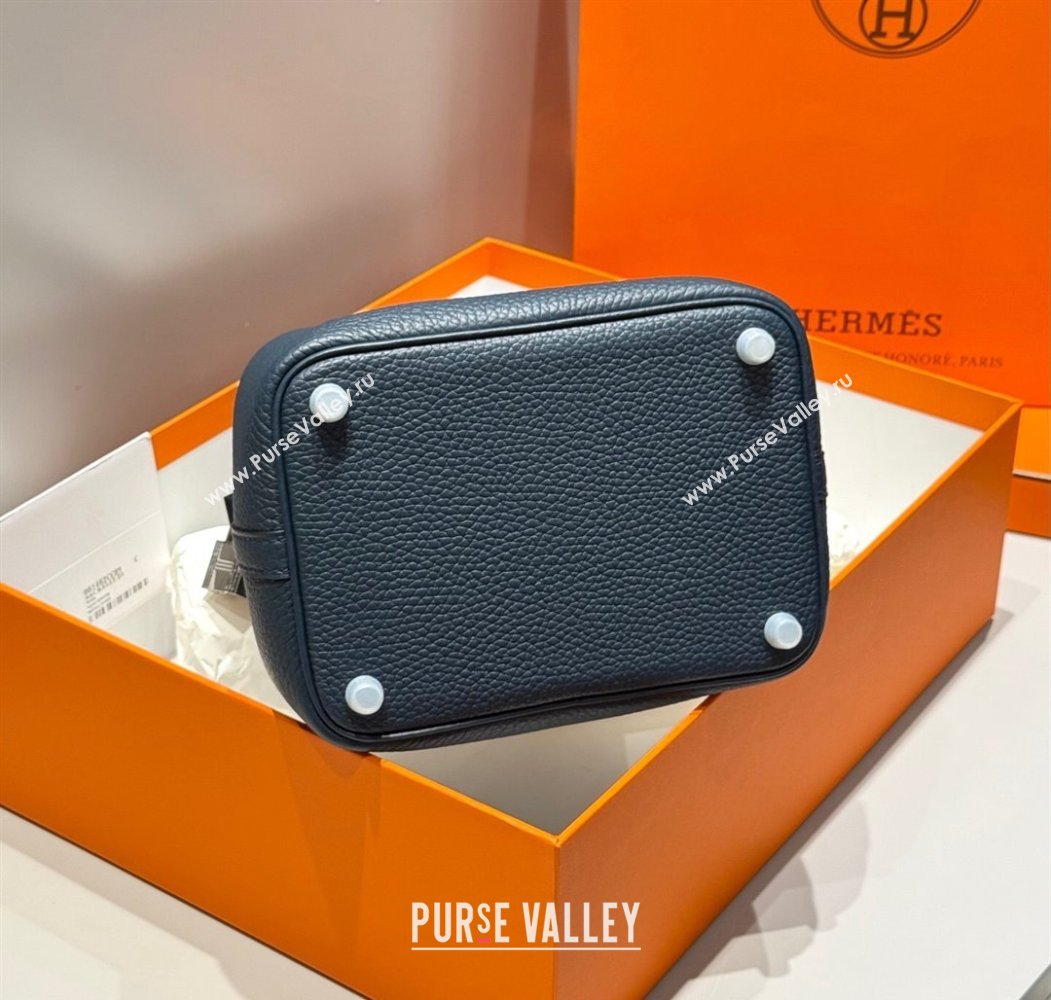 Hermes Picotin Lock Mini Bag 18cm in Togo Calfskin Leather Prussia Blue 2025 (FL-250809011)