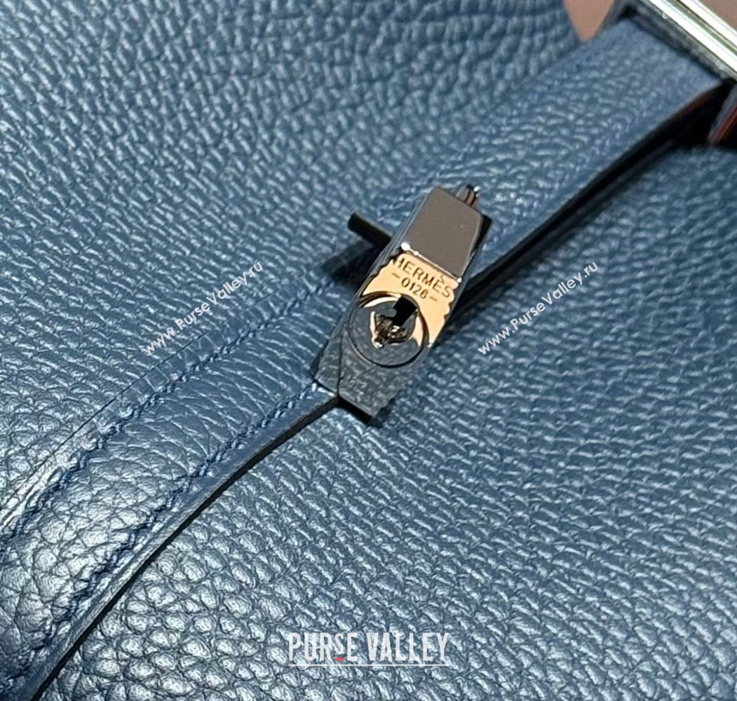 Hermes Picotin Lock Mini Bag 18cm in Togo Calfskin Leather Prussia Blue 2025 (FL-250809011)