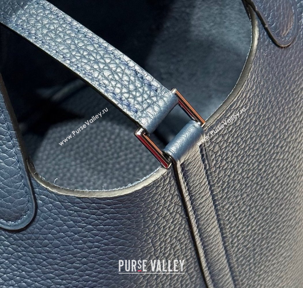 Hermes Picotin Lock Mini Bag 18cm in Togo Calfskin Leather Prussia Blue 2025 (FL-250809011)