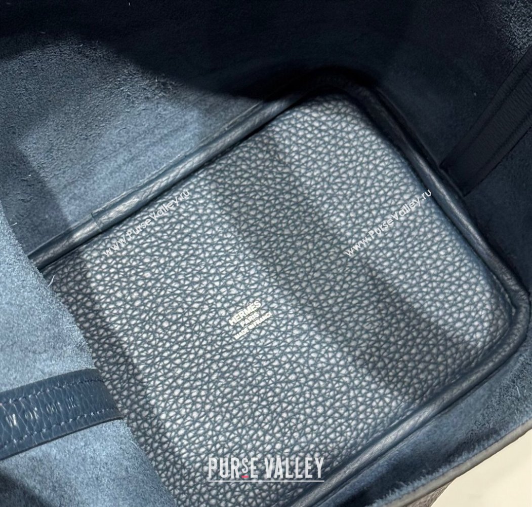 Hermes Picotin Lock Mini Bag 18cm in Togo Calfskin Leather Prussia Blue 2025 (FL-250809011)