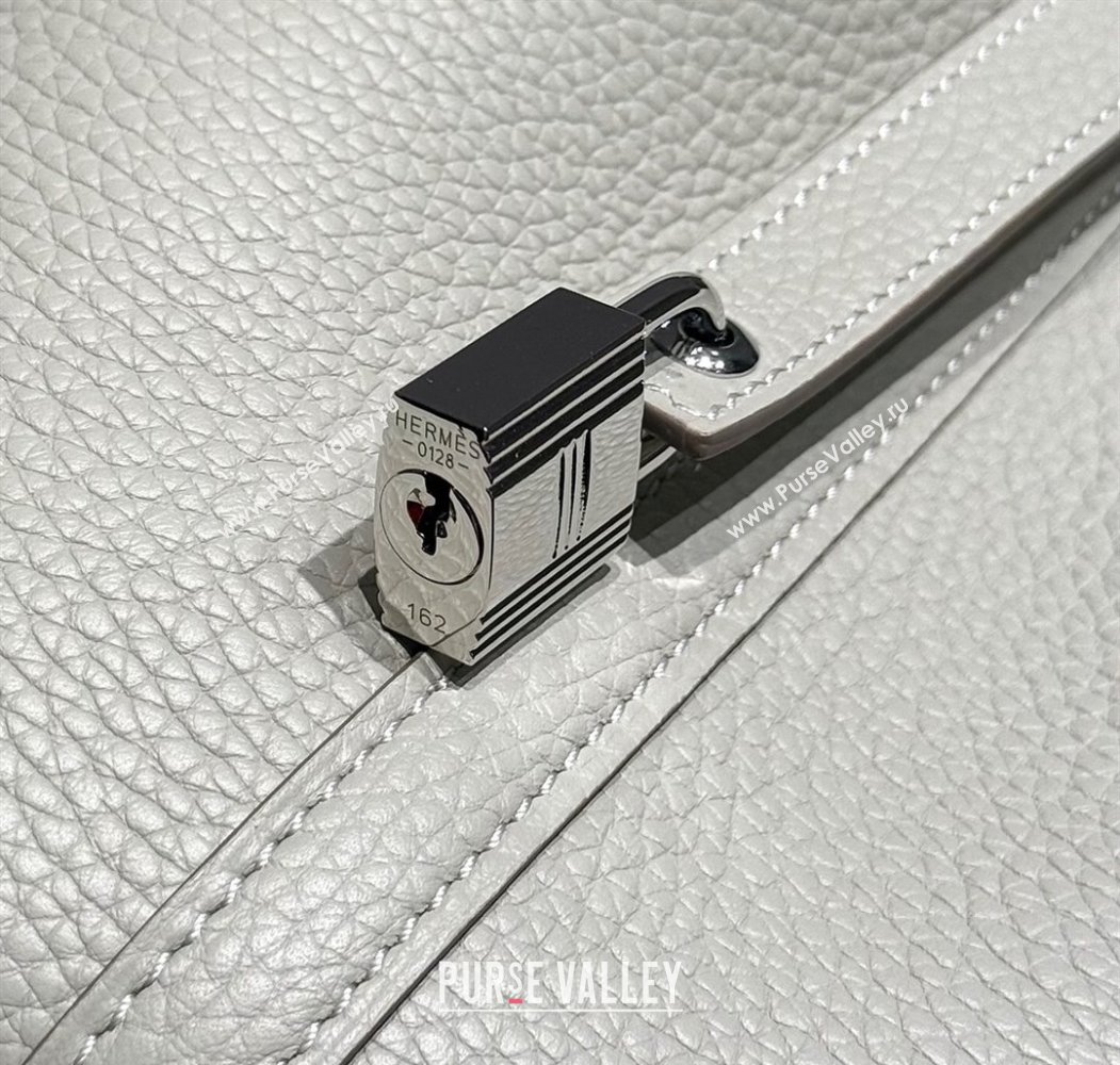 Hermes Picotin Lock Mini Bag 18cm in Togo Calfskin Leather Pearly Grey 2025 (FL-250809012)