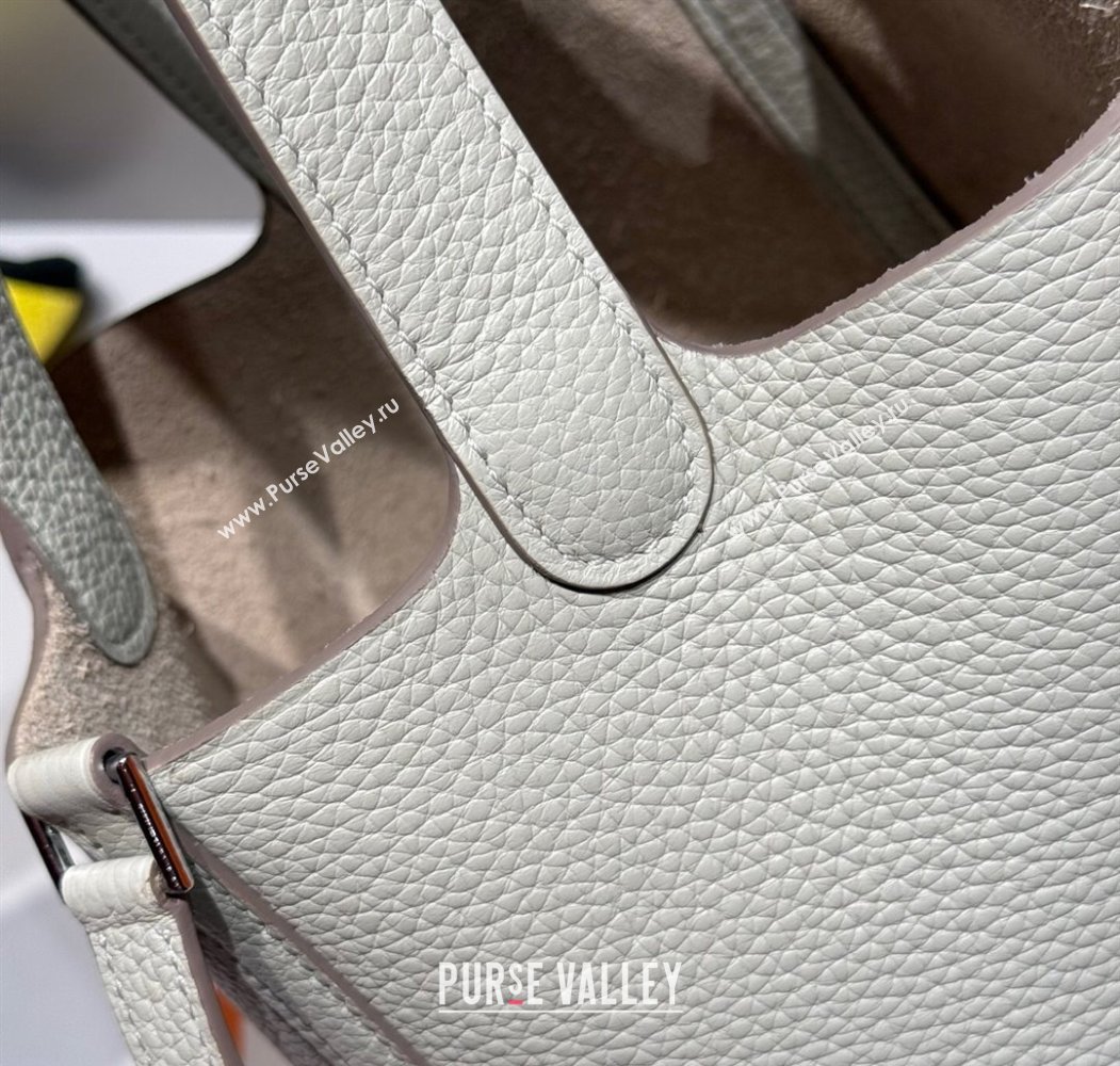Hermes Picotin Lock Mini Bag 18cm in Togo Calfskin Leather Pearly Grey 2025 (FL-250809012)