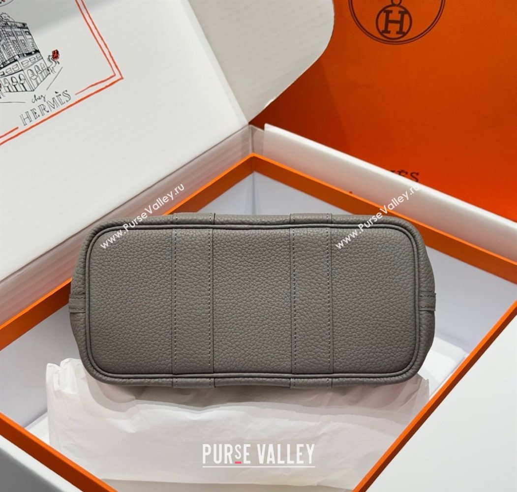 Hermes Garden Party Mini Bag 23cm in Germany Leather Cloud Grey 2025 (FL-250809043)