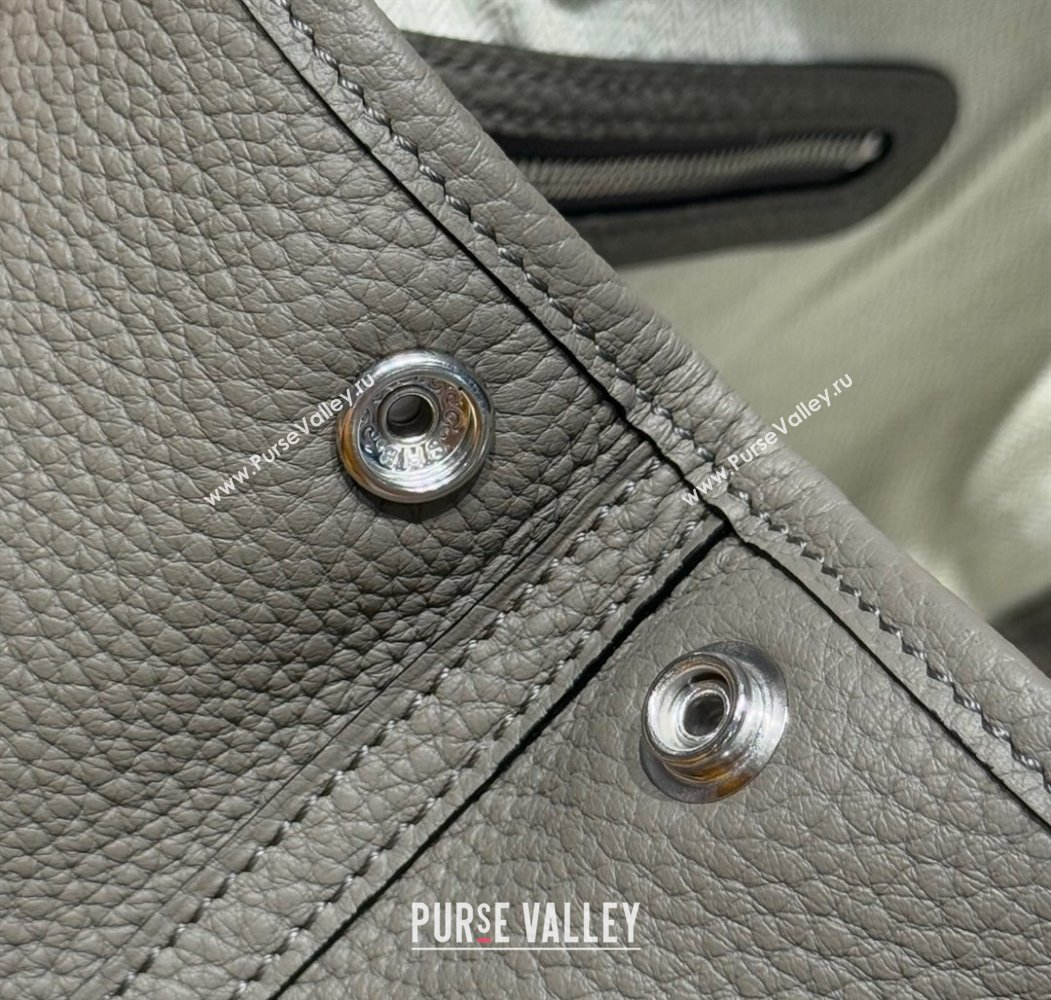 Hermes Garden Party Mini Bag 23cm in Germany Leather Cloud Grey 2025 (FL-250809043)