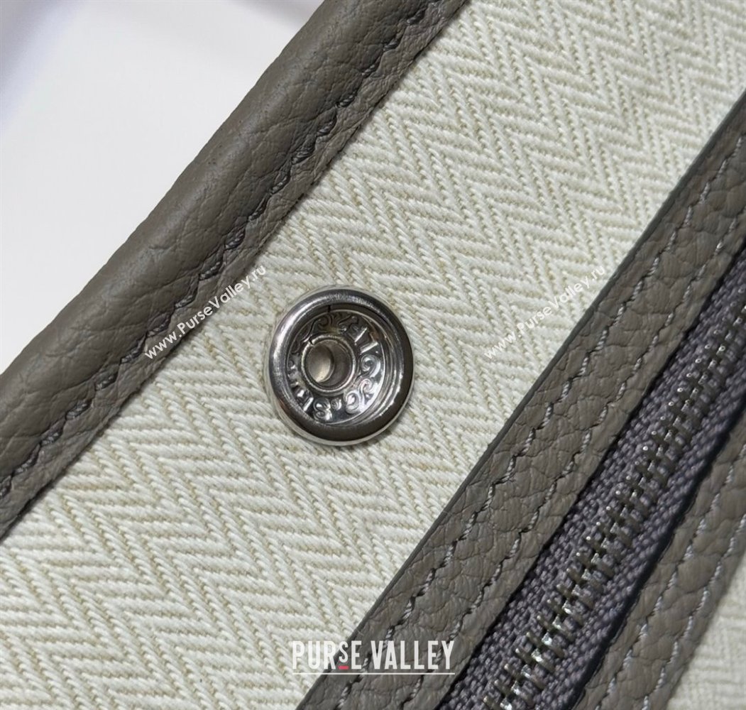 Hermes Garden Party Mini Bag 23cm in Germany Leather Cloud Grey 2025 (FL-250809043)