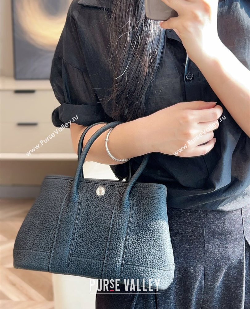 Hermes Garden Party Mini Bag 23cm in Germany Leather Black/Silver 2025 (FL-250809044)