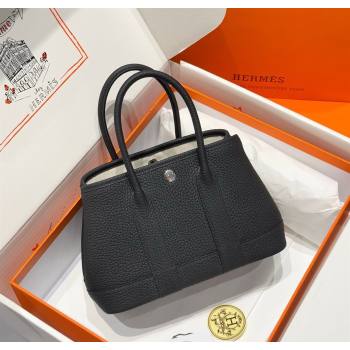 Hermes Garden Party Mini Bag 23cm in Germany Leather Black/Silver 2025 (FL-250809044)