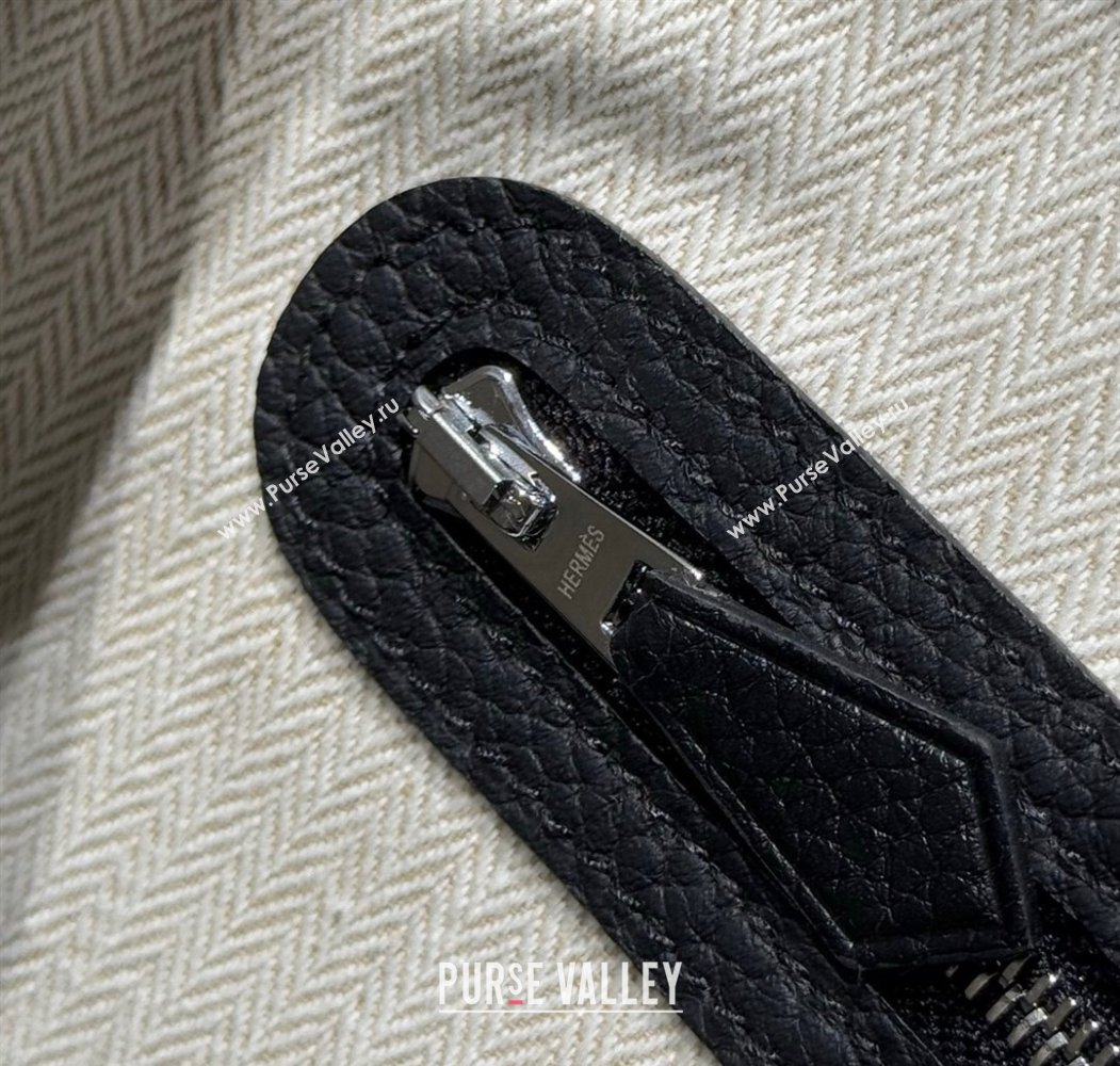 Hermes Garden Party Mini Bag 23cm in Germany Leather Black/Silver 2025 (FL-250809044)