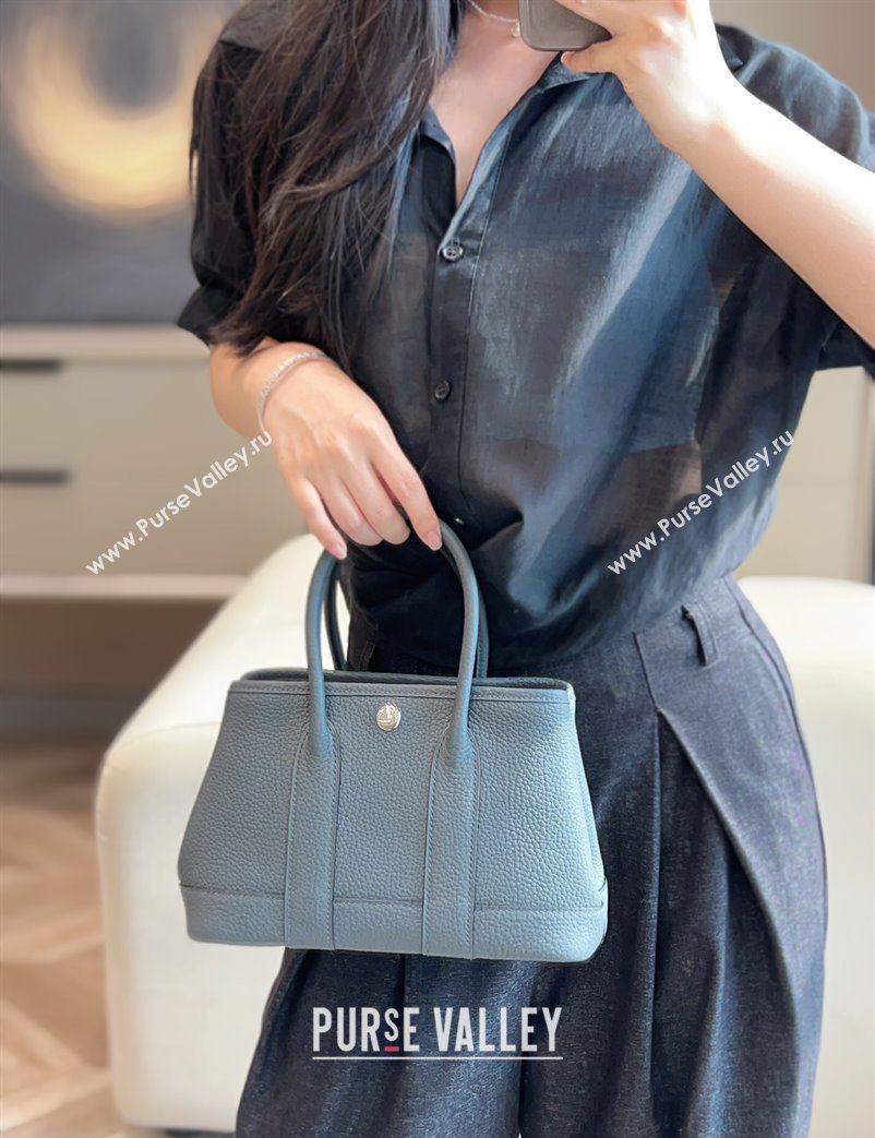 Hermes Garden Party Mini Bag 23cm in Germany Leather Slate Grey 2025 (FL-250809045)