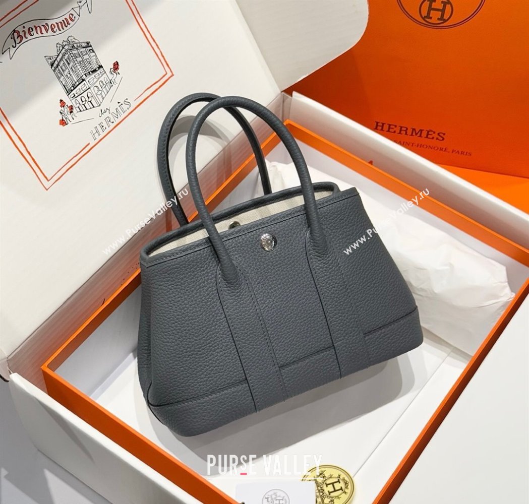 Hermes Garden Party Mini Bag 23cm in Germany Leather Slate Grey 2025 (FL-250809045)