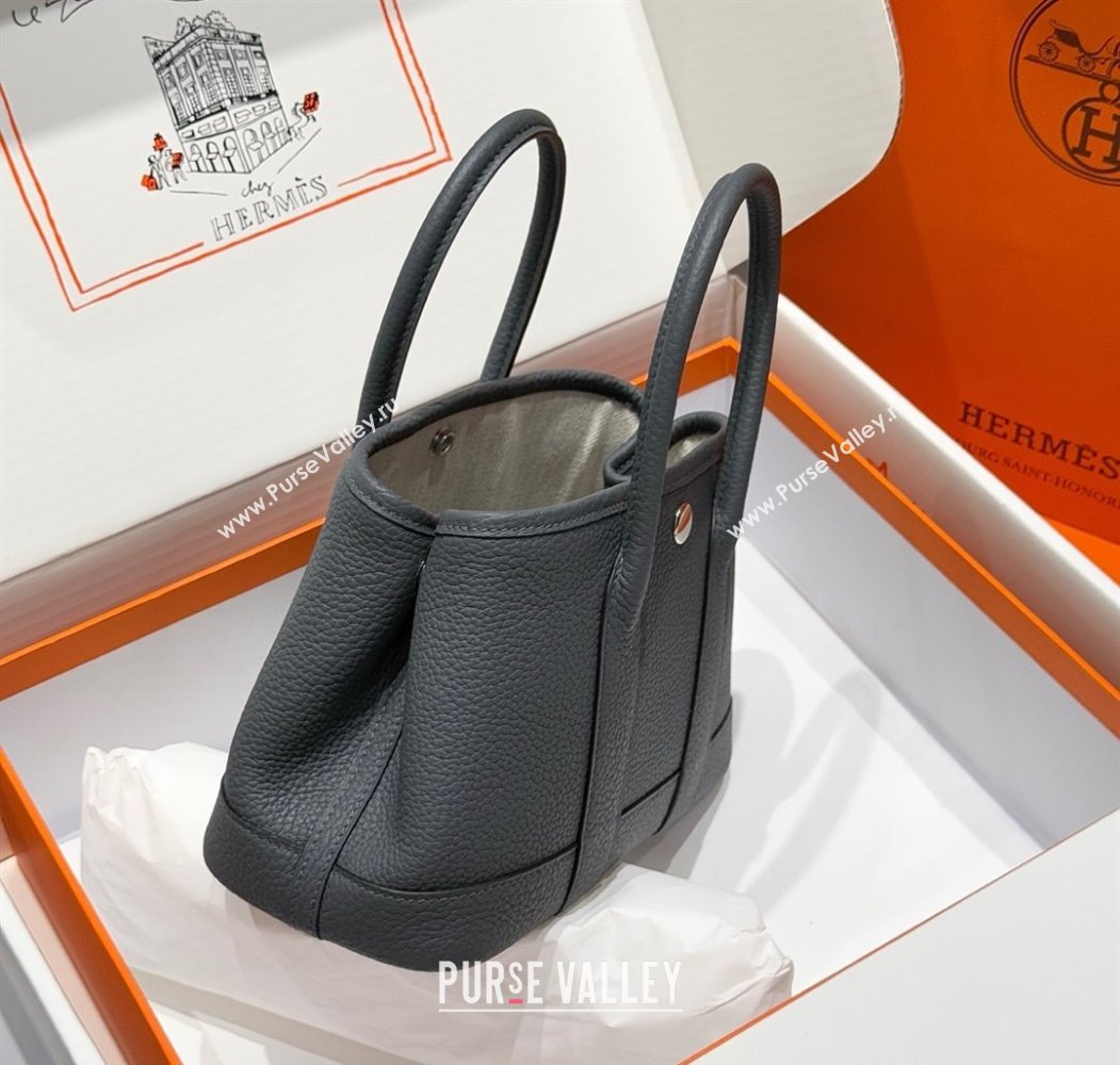 Hermes Garden Party Mini Bag 23cm in Germany Leather Slate Grey 2025 (FL-250809045)