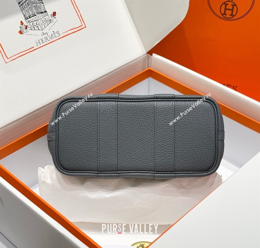 Hermes Garden Party Mini Bag 23cm in Germany Leather Slate Grey 2025 (FL-250809045)