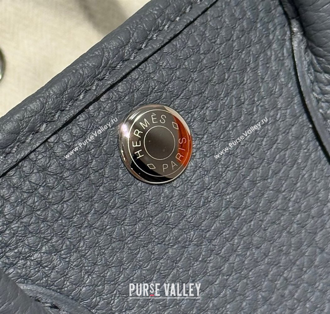 Hermes Garden Party Mini Bag 23cm in Germany Leather Slate Grey 2025 (FL-250809045)