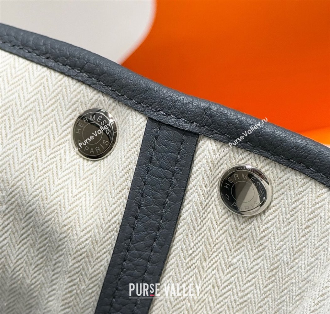 Hermes Garden Party Mini Bag 23cm in Germany Leather Slate Grey 2025 (FL-250809045)